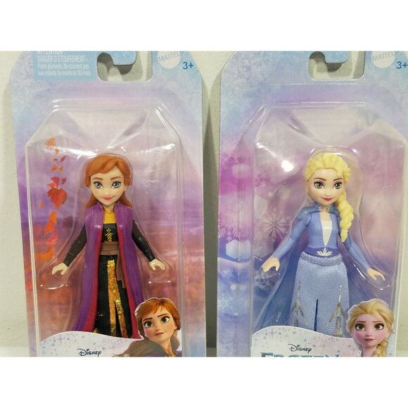 Disney Frozen Dolls Anna & Elsa 3" Mini Princess New and Sealed Collectible - Picture 2 of 7